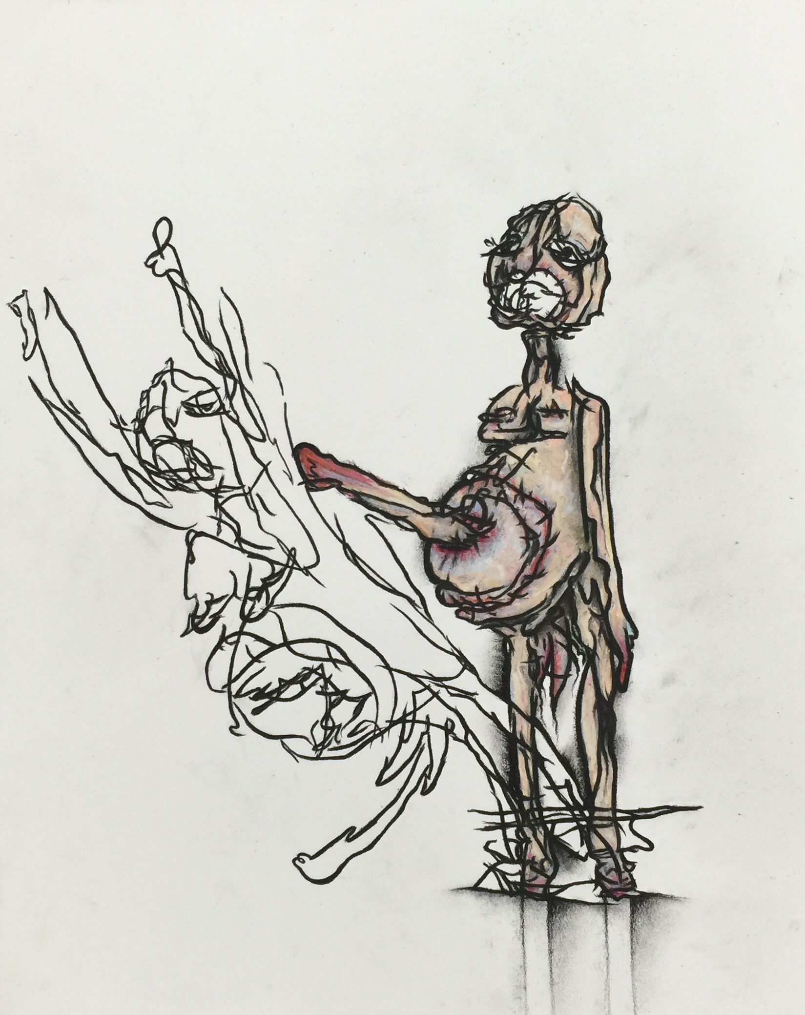 13" x 15" Charcoal/Pastel on paper 2015