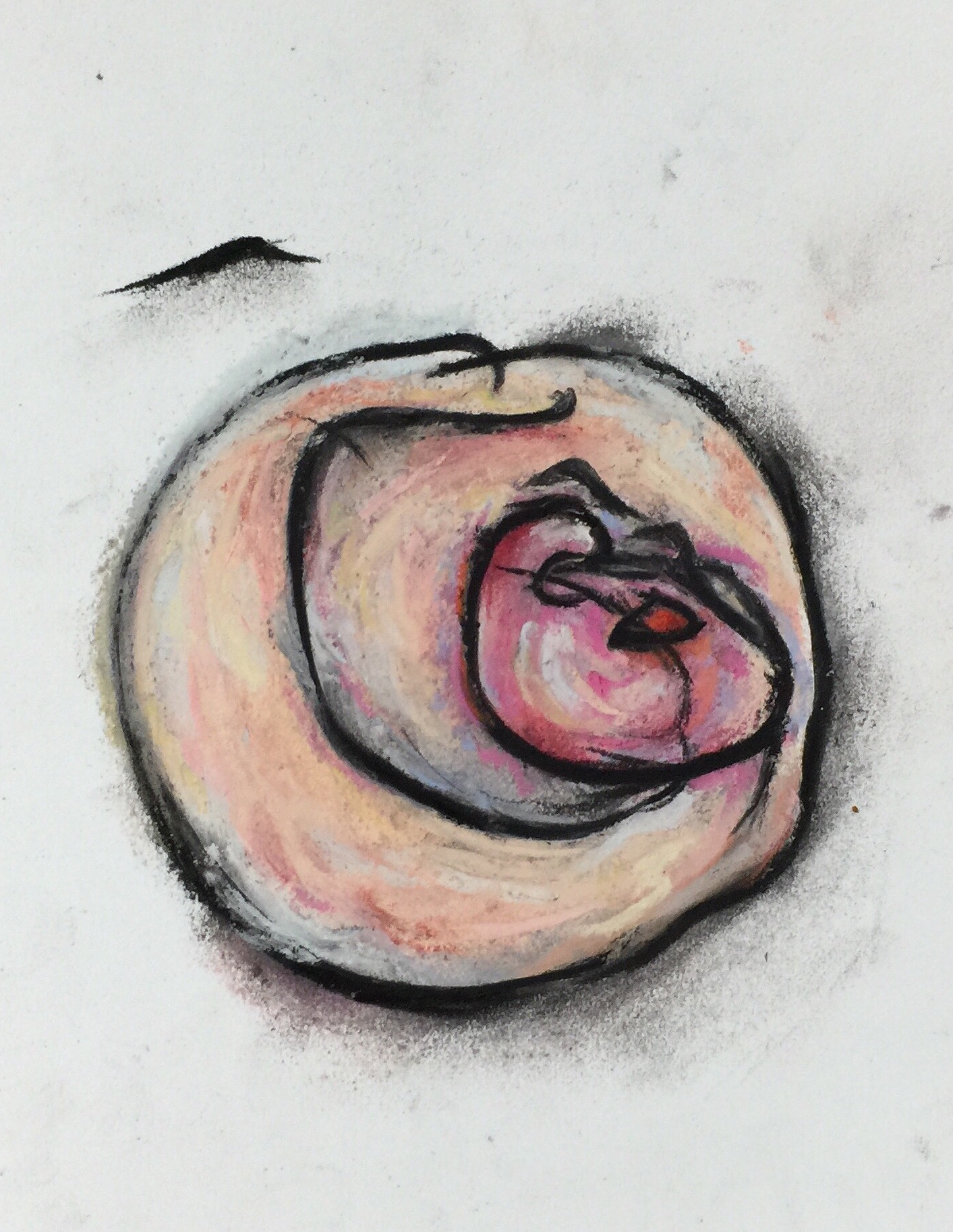 4" x 5" Charcoal/Pastel on paper 2015