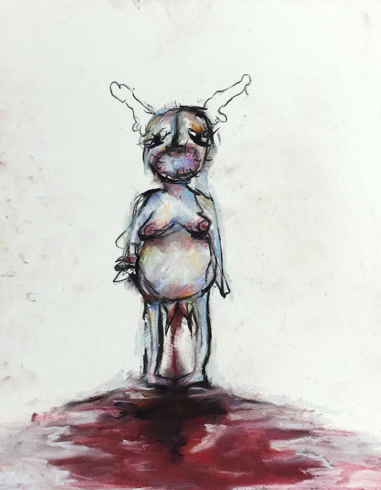 9" x 12" Charcoal/Pastel on paper 2015