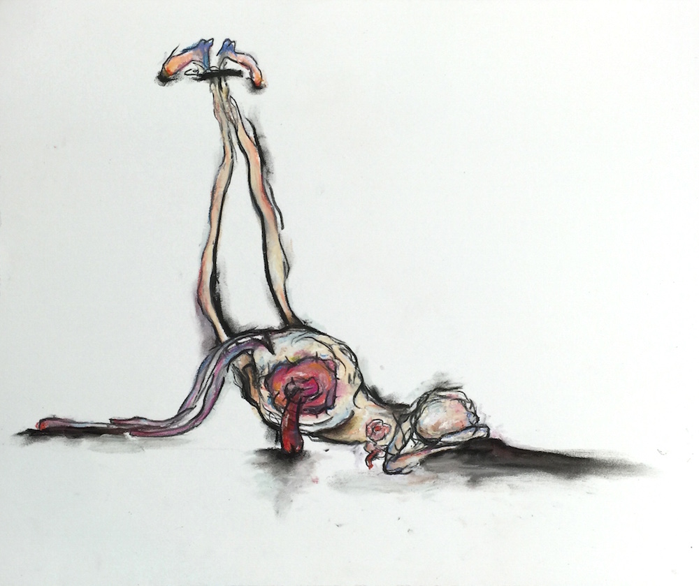 13" x 15" Charcoal/Pastel on paper 2015