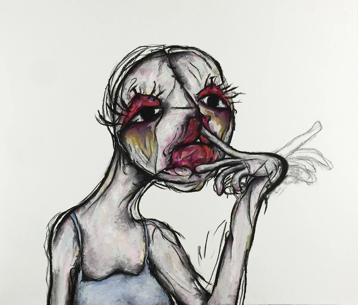 20" x 24" Charcoal/Pastel on paper 2016