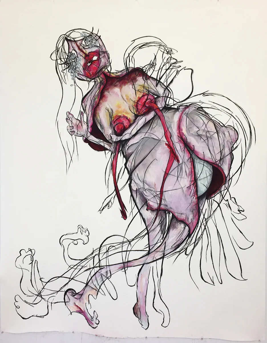 60" x 75" Charcoal/Pastel on paper 2016