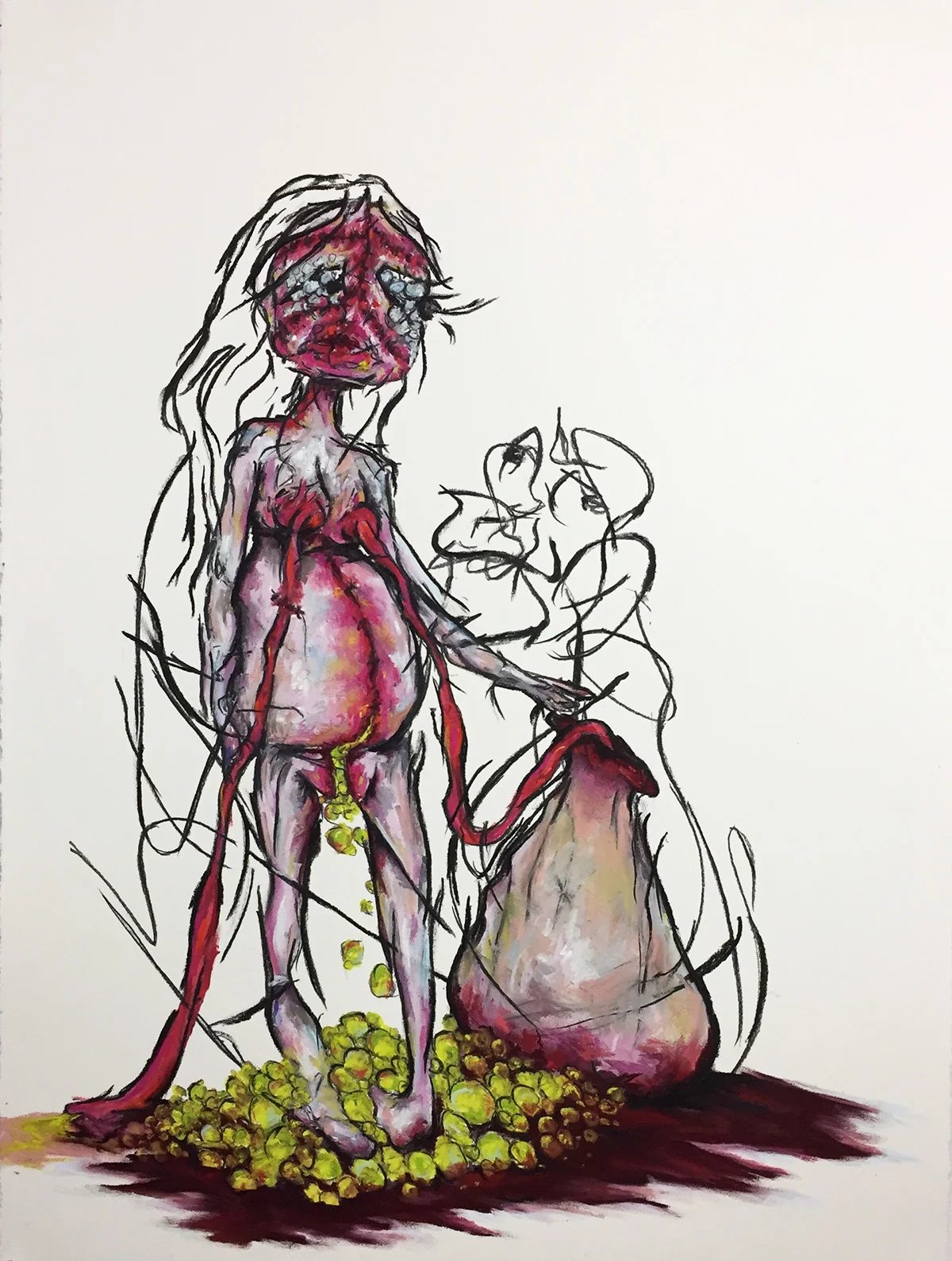 22" x 28" Charcoal/Pastel on paper 2016