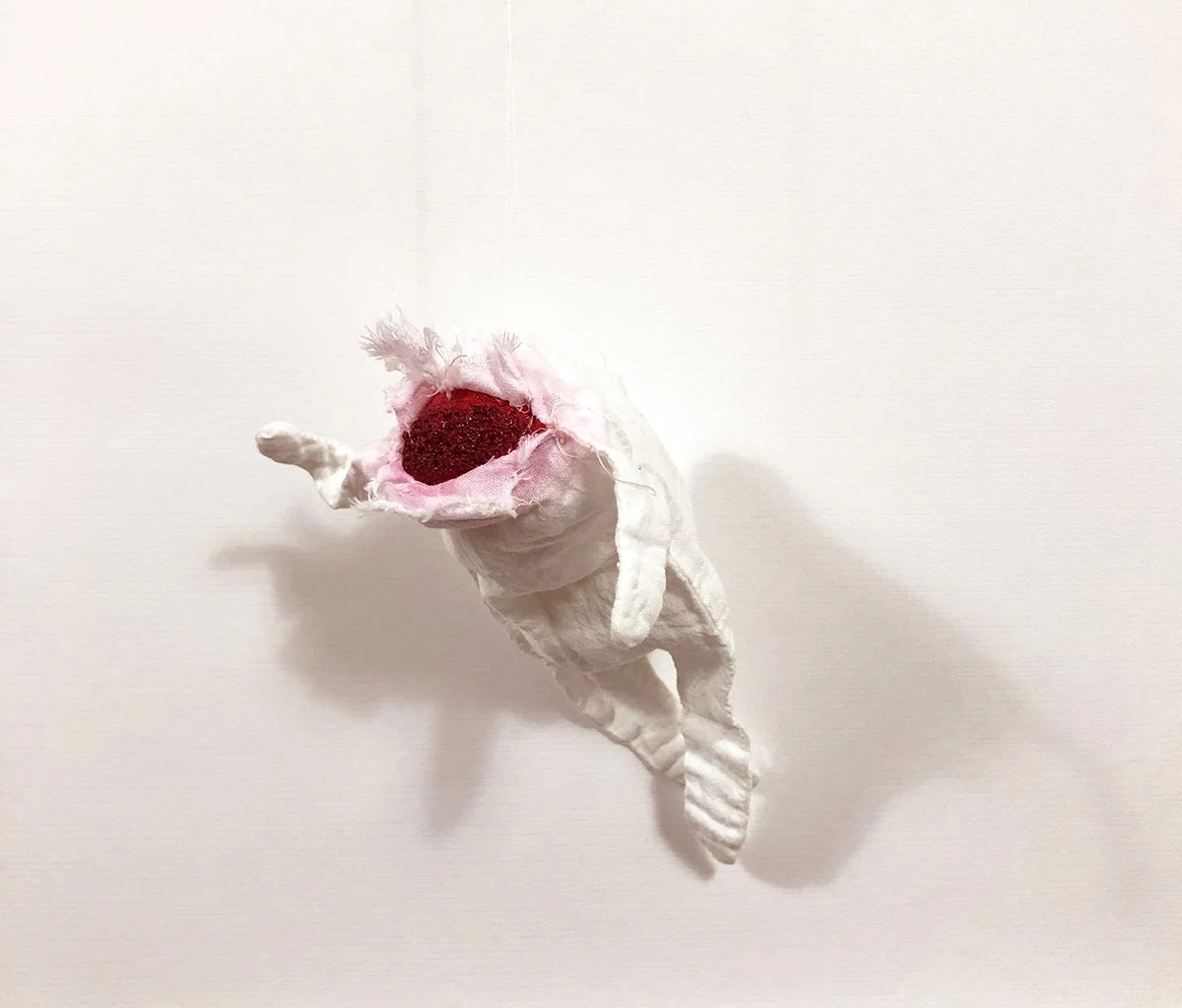 7” x 5” x 2.5” Acrylic, muslin, clay, thread 2018