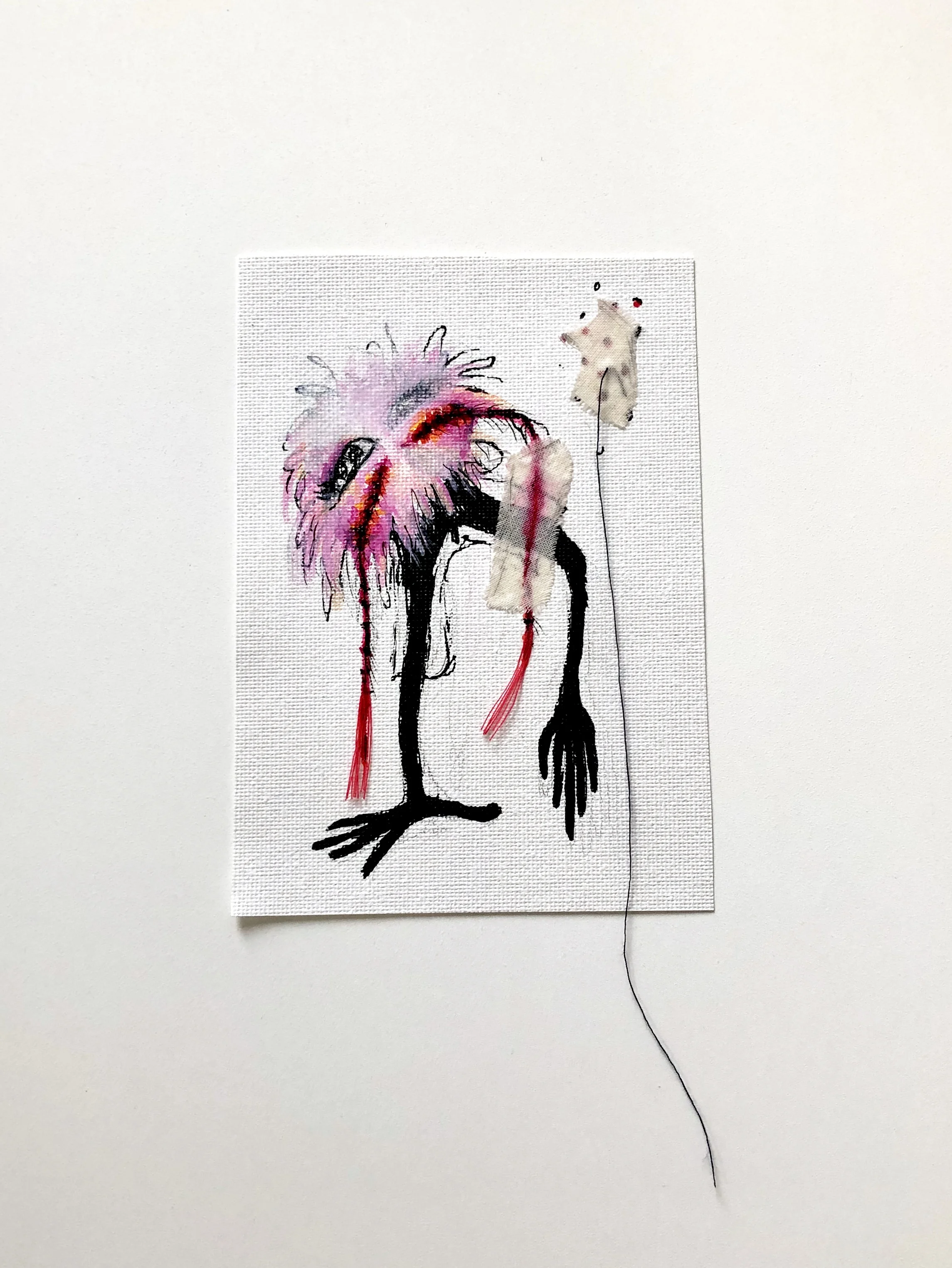 5” x 7” Mixed media on canvas paper 2019