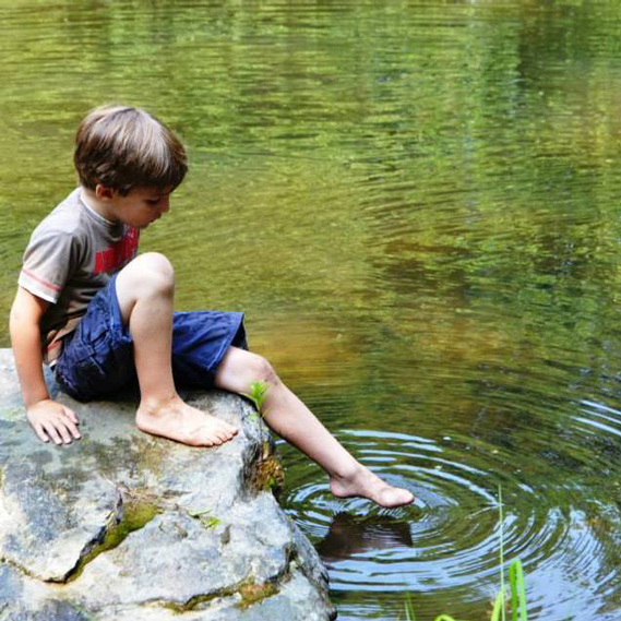 Camper at the Quarry Pond