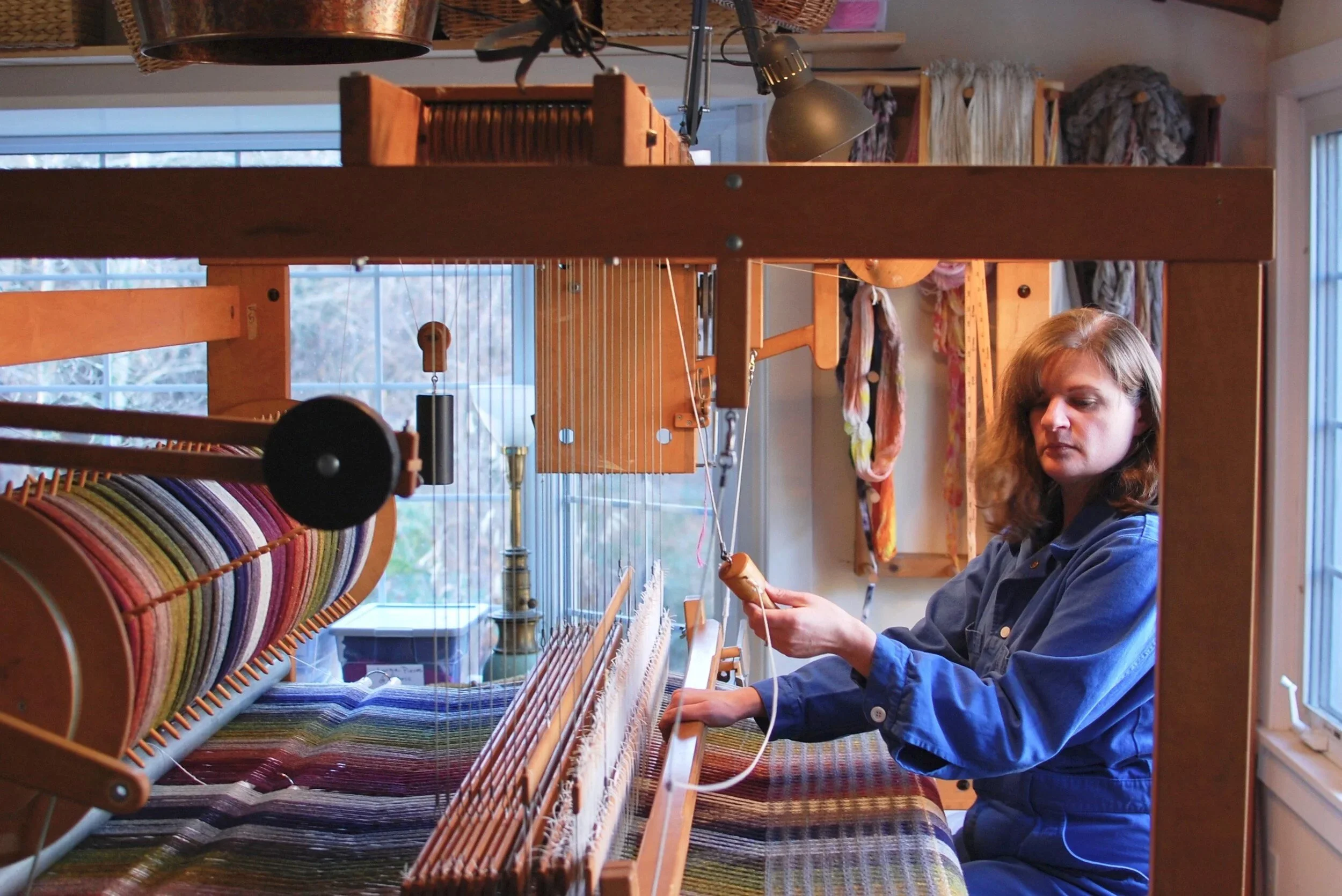 Katie Strano at the loom.jpg
