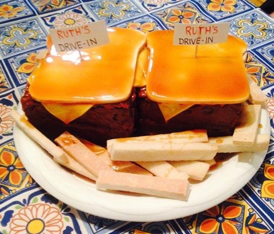 That's a birthday cake that looks like a whole hot with gravy and cheese. Yes, this happened. In Hartsville.
