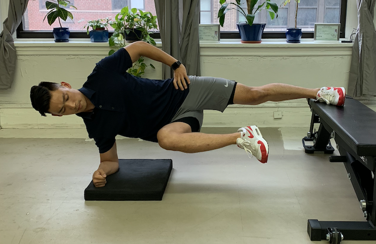 Copenhagen Planks, Straight Leg with Contralateral Hip Flexion