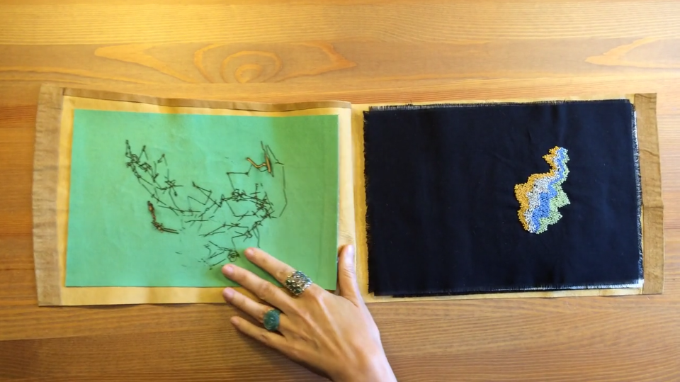 textile sketchbook video