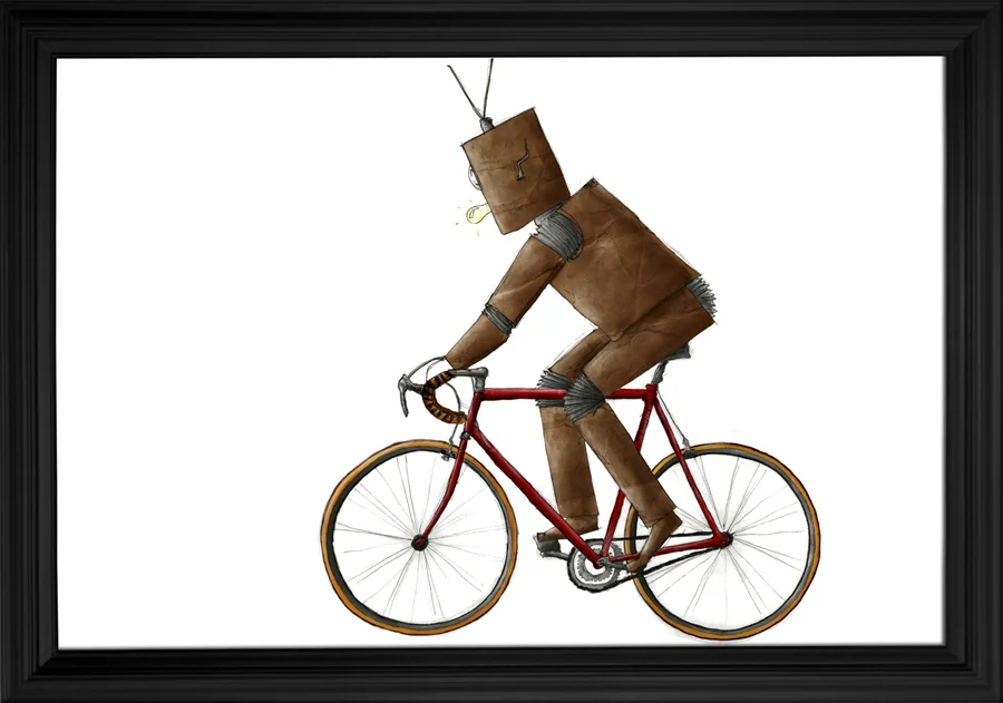 Framed Roobrics Cardboard Robot Bicycle.jpg