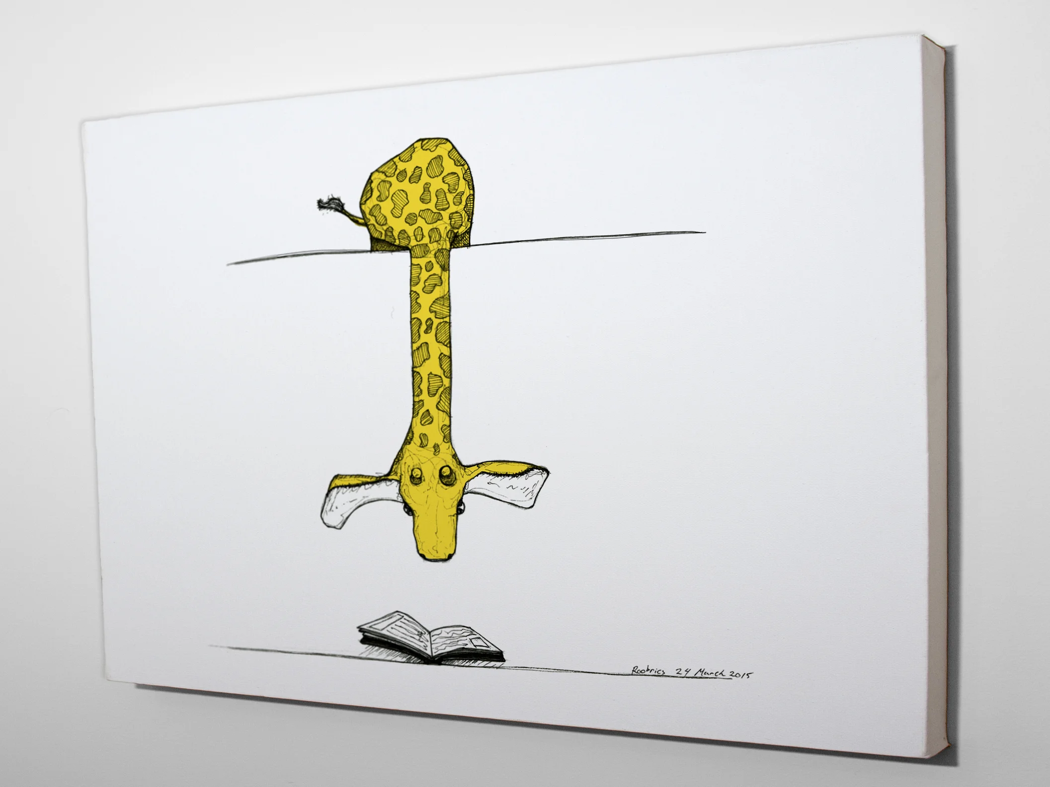 Canvas Print Roobrics GIraffe with a Book.jpg