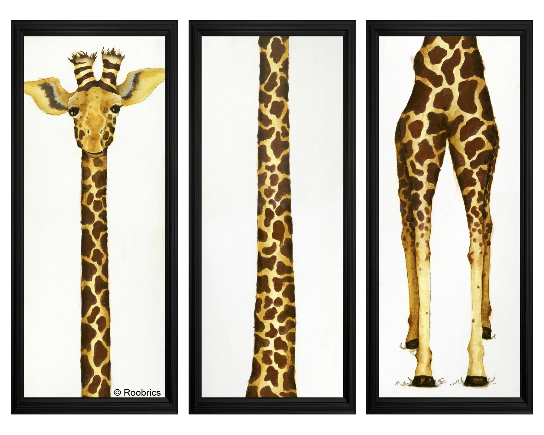 Framed Roobrics Giraffe Triptych 1.jpg