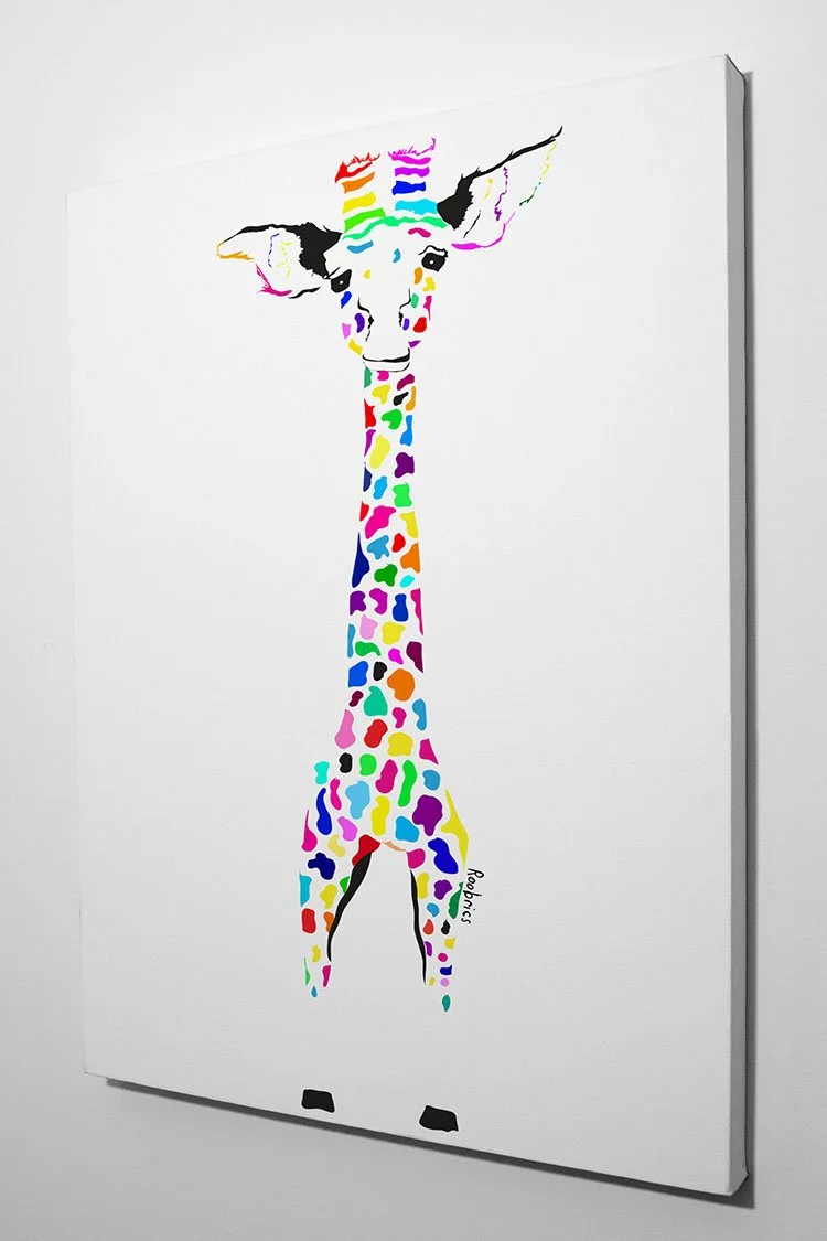 Canvas Print Colorful Giraffe 001.jpg