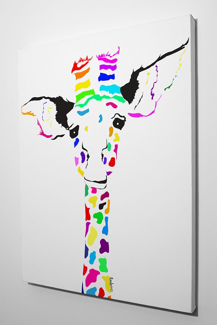 Canvas Print Colorful Giraffe 002.jpg