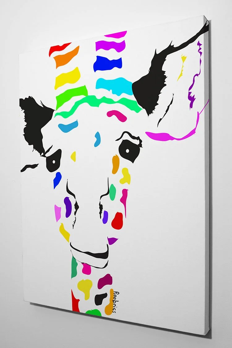 Canvas Print Colorful Giraffe 003.jpg