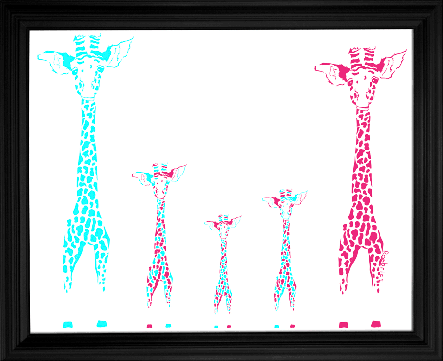 Framed-Giraffe-Family-5A.gif