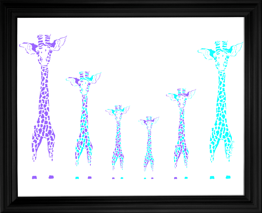 Framed-Giraffe-Family-6A.gif
