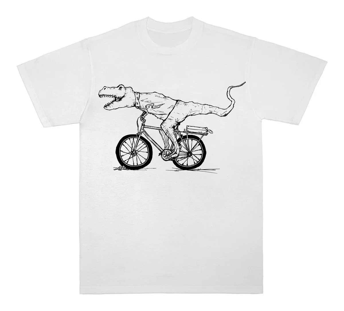 Bicycle T-Rex Shit T-Shirt White.jpg