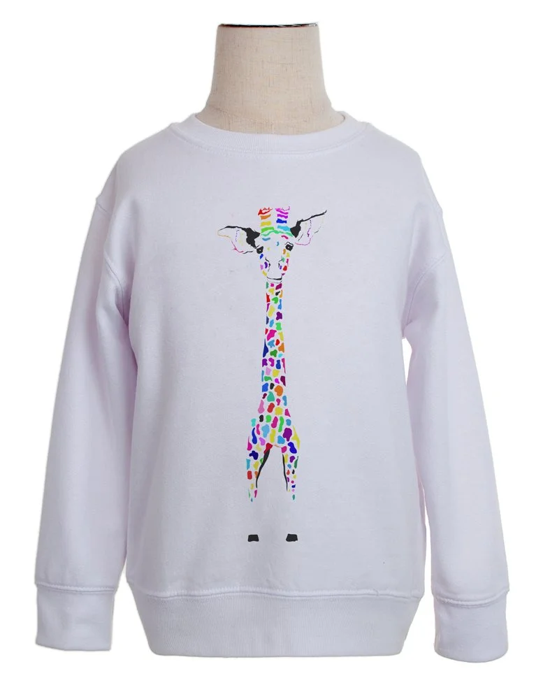 Sweater White Colorful Giraffe.jpg