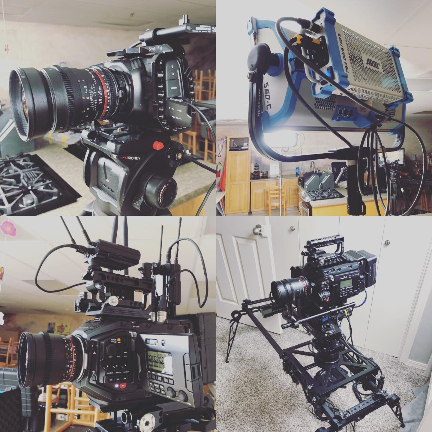 Haven&rsquo;t posted a #bts series in a while so why not. Here&rsquo;s a look at some of the recent #filmmaking sets and gear we&rsquo;ve been running. .
.
.
.
.
 #arriskypanel #ursaminipro #kesslercrane #entrepreneurlifestyle #healthcarevideoshoot #