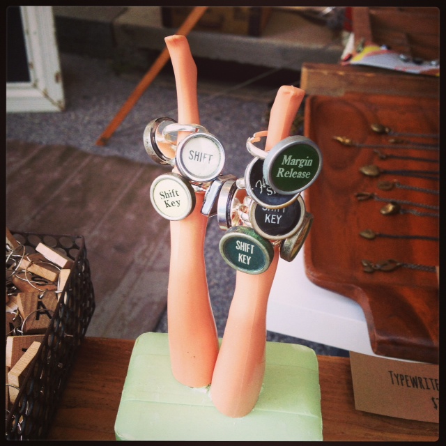 Made this ring holder from Barbie legs and a bar of soap the night before ArtScape.