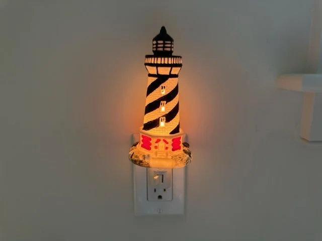 Lighthouse Night Light Lit