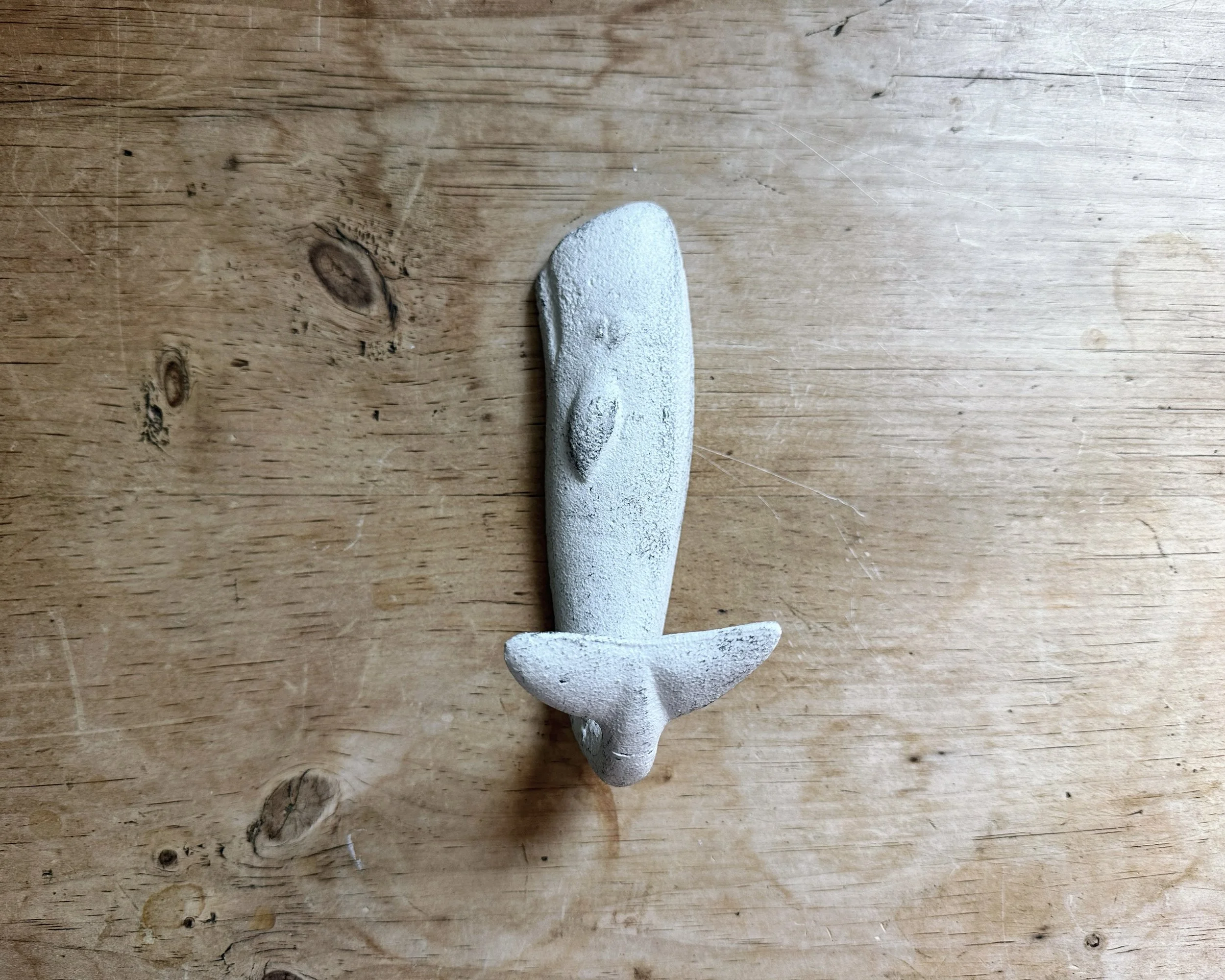 White Iron Whale Hook