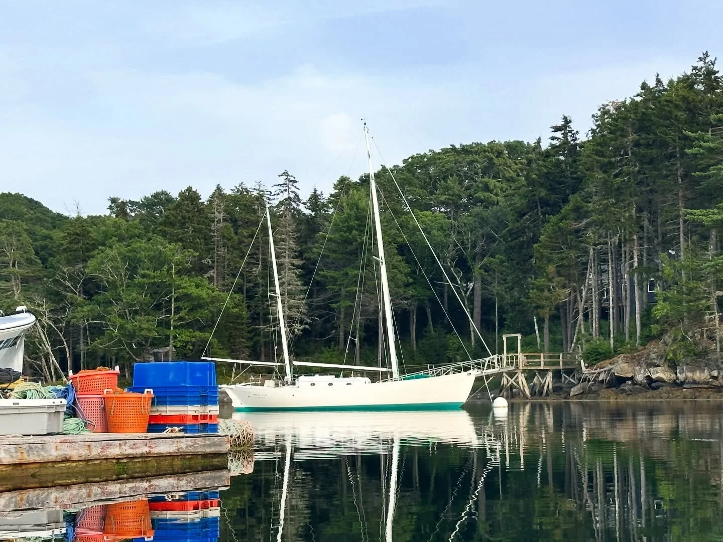 If only you could bottle the coastal Maine air the first week in June. A crisp, invigorating blend of the chilly salty tang combined with the earthy, sweet scent of newly blooming coastal wildflowers, thick green ferns and the heavy, rich aroma of pi