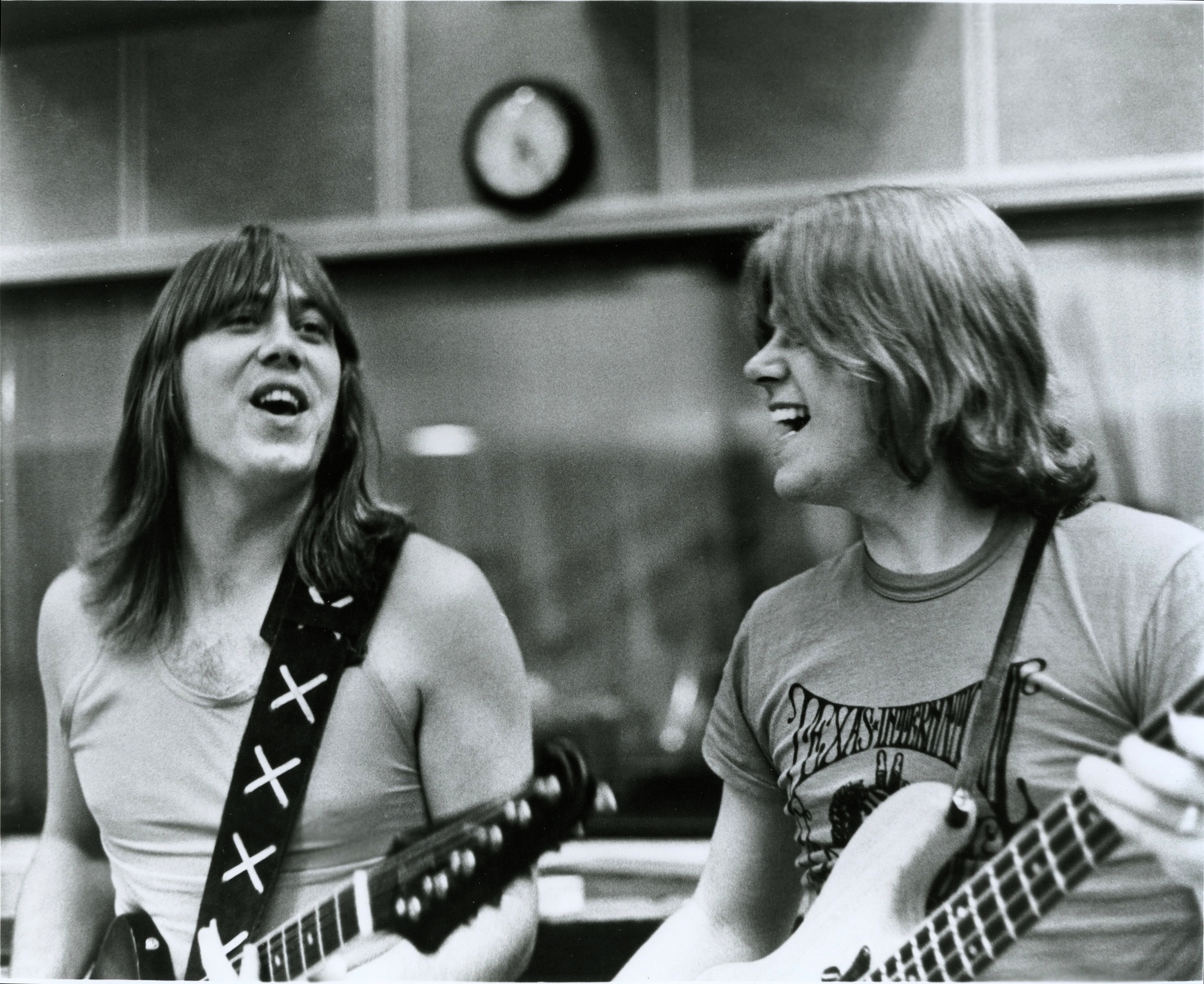 Terry and Peter in the studio