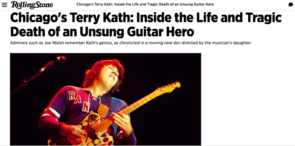 The Rolling Stones Article The Terry Kath Experience