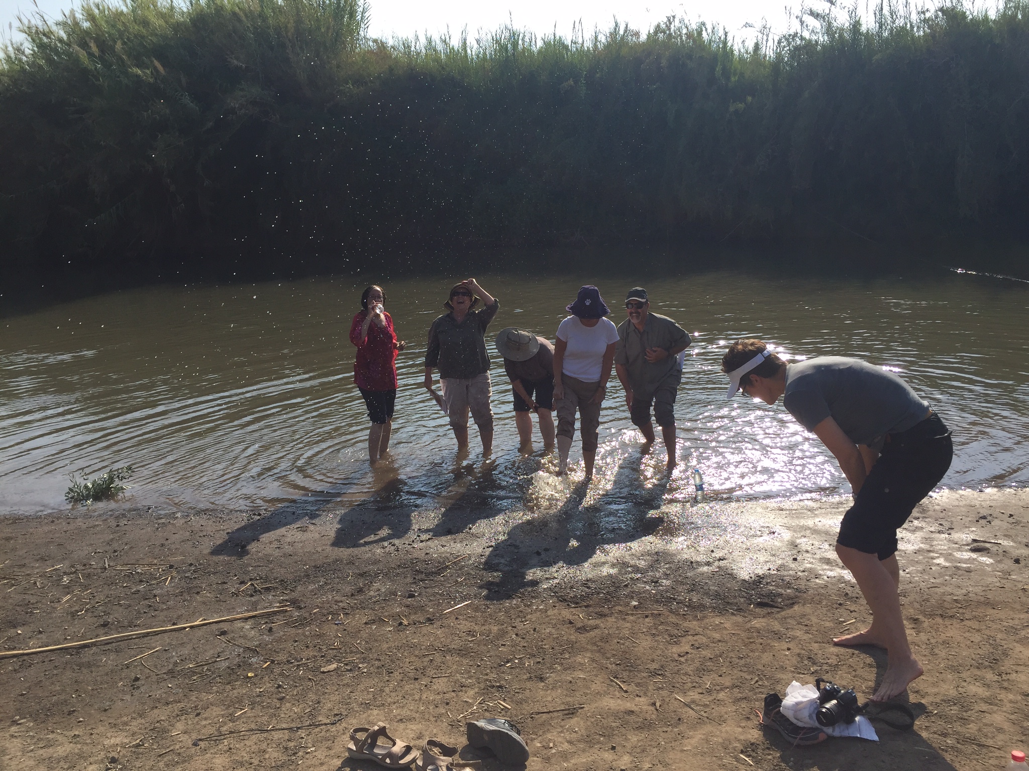Renewing their baptismal vows