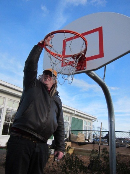 Athletic Adam and/or tiny preschool hoop, you decide. 