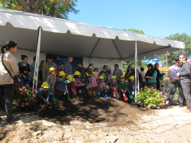 Having found the results of the ground breaking ceremony to little satisfaction, the rest of the construction was done by individuals over 3' in height. 