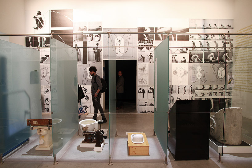 From third century Roman chariot latrine to a 2014 Japanese washlet on display within Rem Koolhaas's "Elements of Architecture" exhibit . Image: designboom
