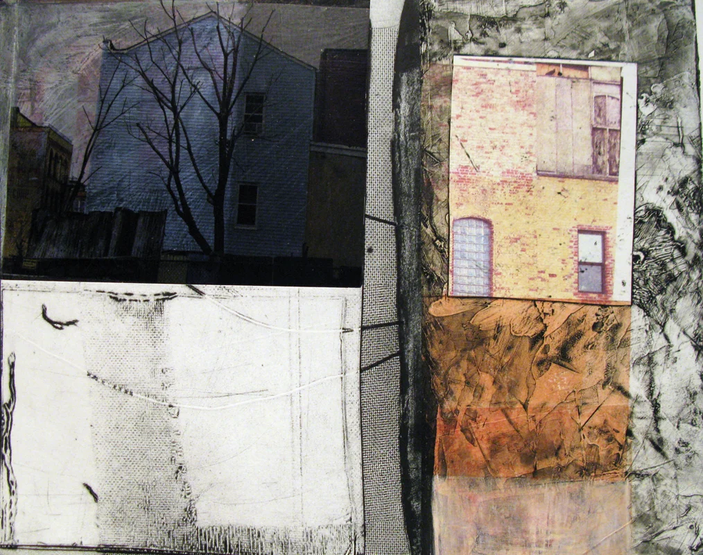 "In Transition" 2008 16" x 20" collagraph, solvent transfer,inkjet print 