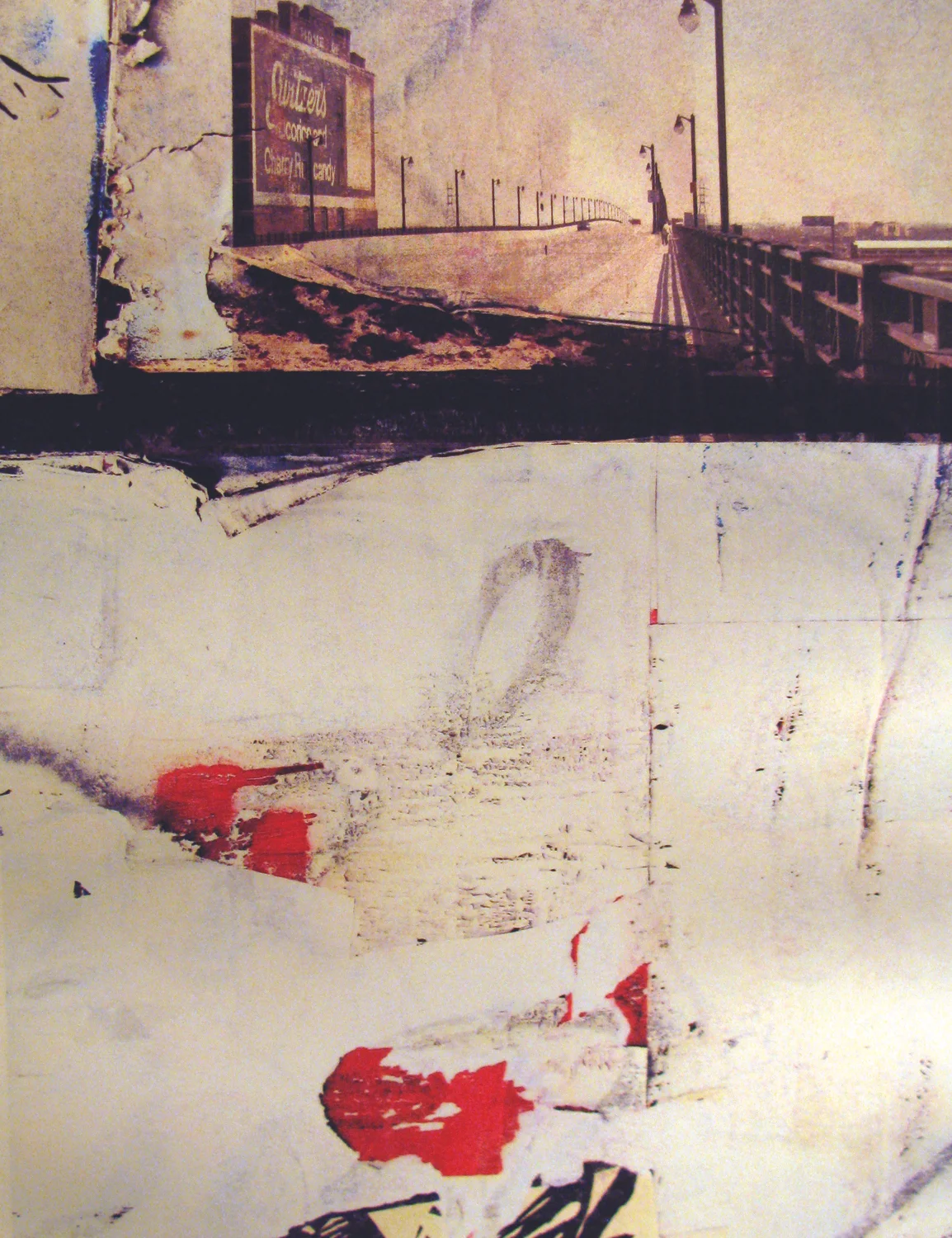 "Another Road From Another Day" 2008 16" x 20" Solvent transfer print 