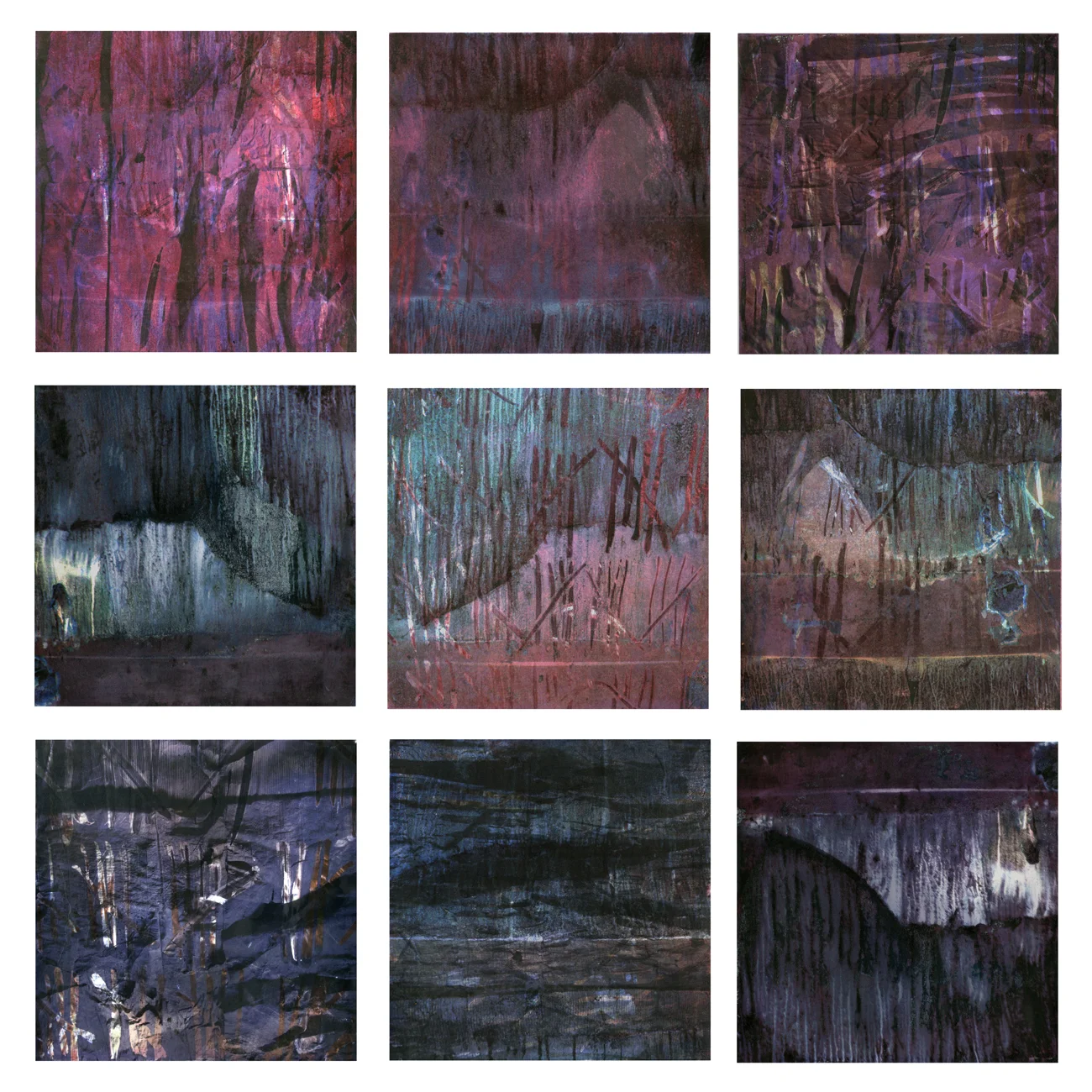 Window #3 32" x 32" solvent transfer print