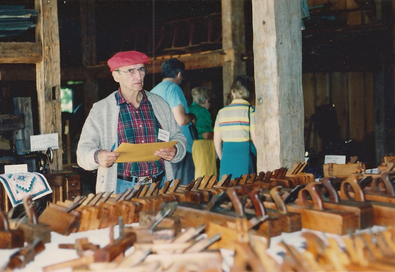 Wendall at a plane tool exhibition in his later years