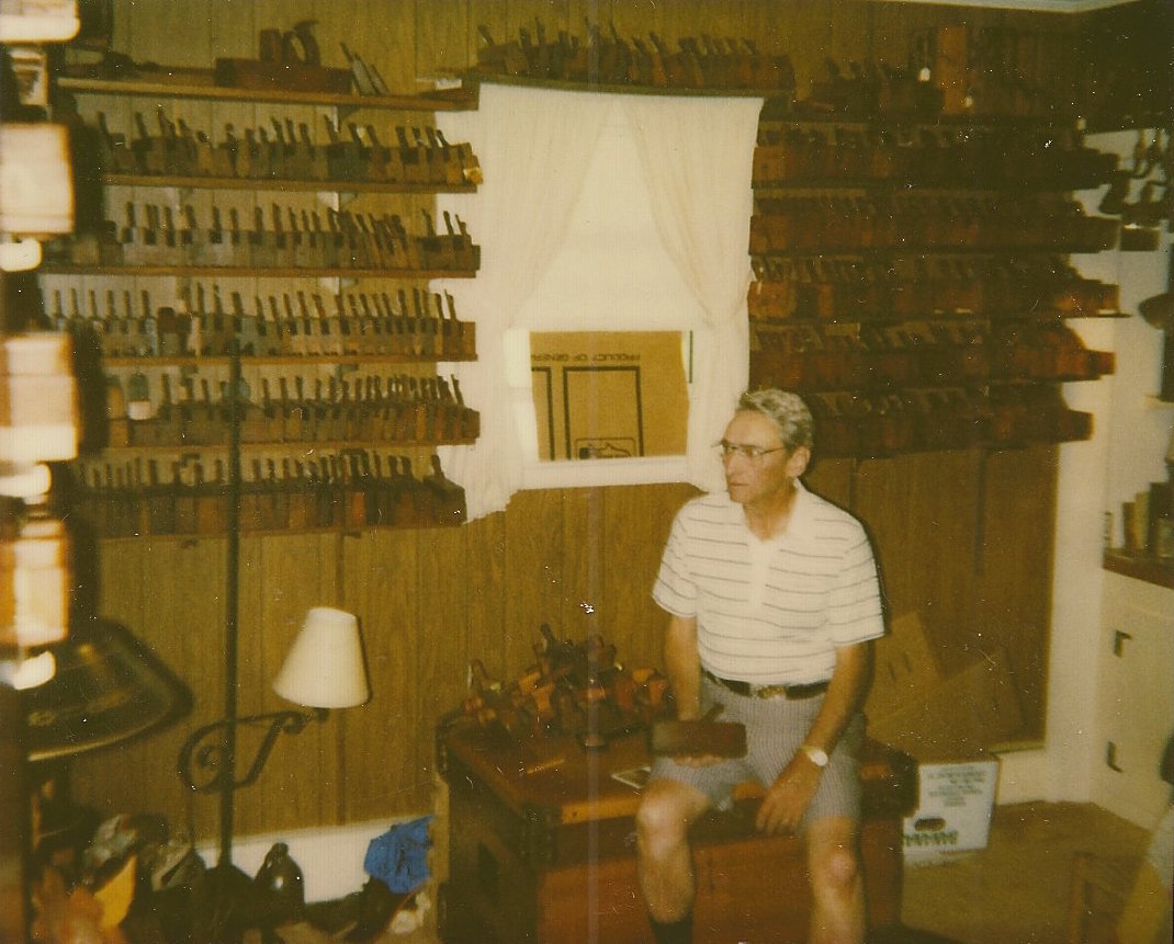 Wendall at home in VT with his plane collection