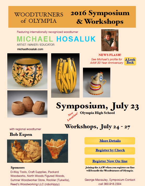 Woodturners of Olympia 2016 Symposium & Workshops