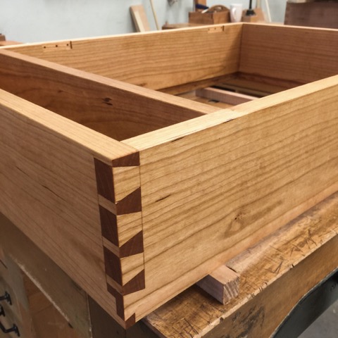  Dovetails on Raphael's Chisel Chest project from the Foundation's course. 