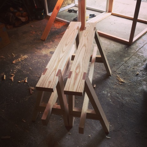  An extra project Raphael took on during the Foundation's course - ash saw benches. 