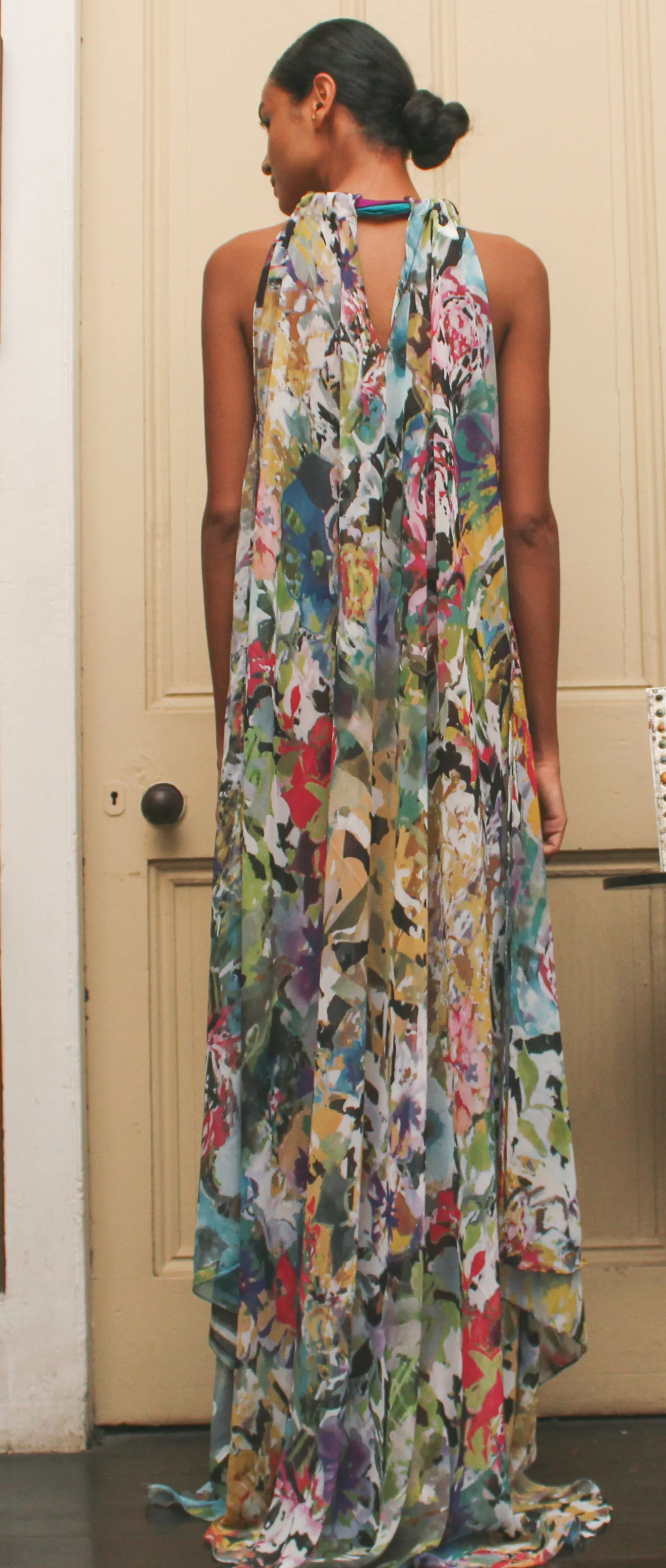 Tied Neck Caftan: Back