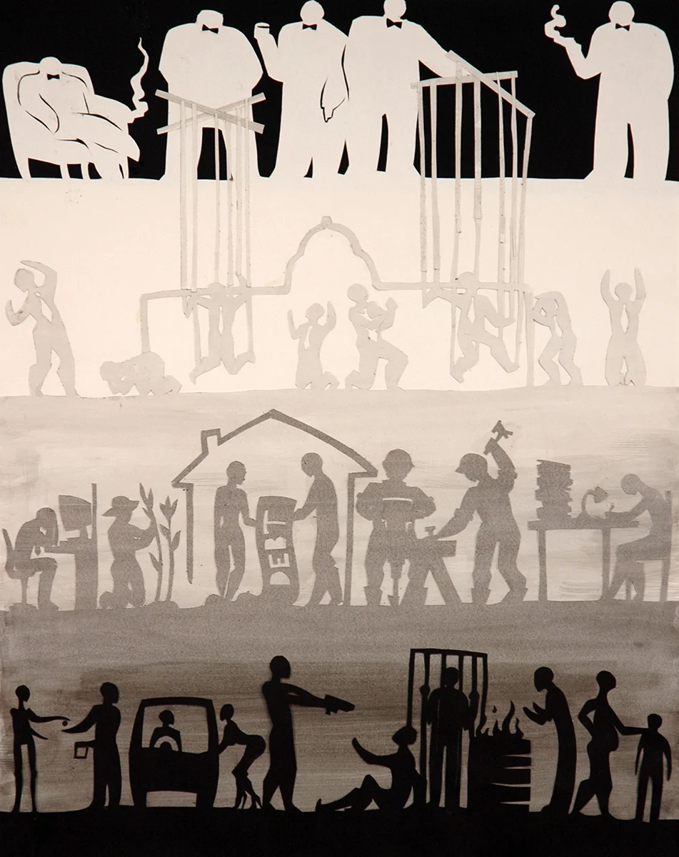 Drawing 1 - ink wash collage