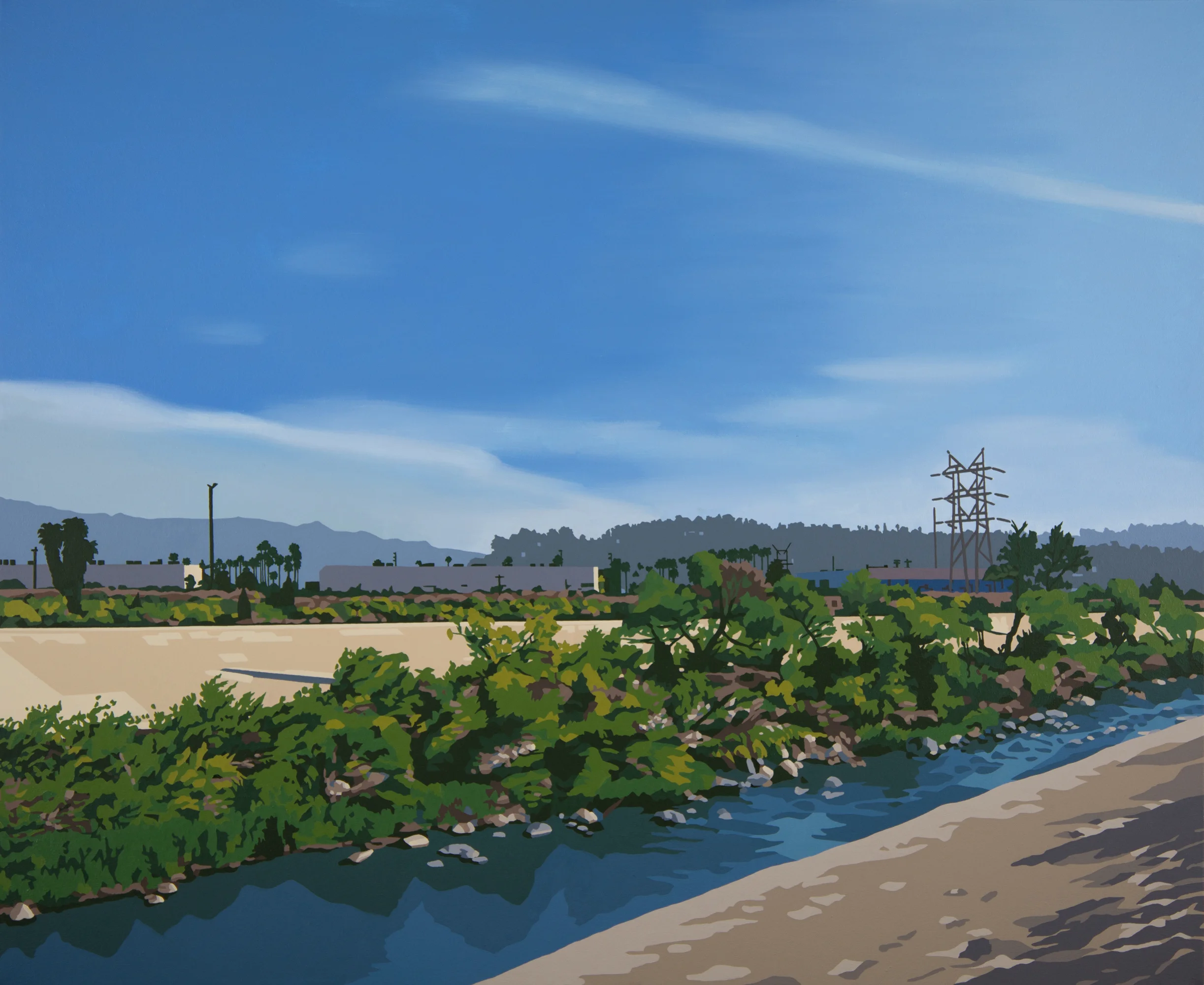 LA River // 44"x36" // oil on canvas