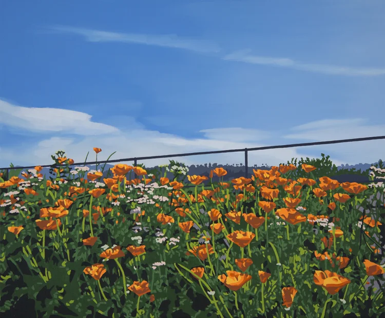 River Poppies // 22"x18" // oil on canvas