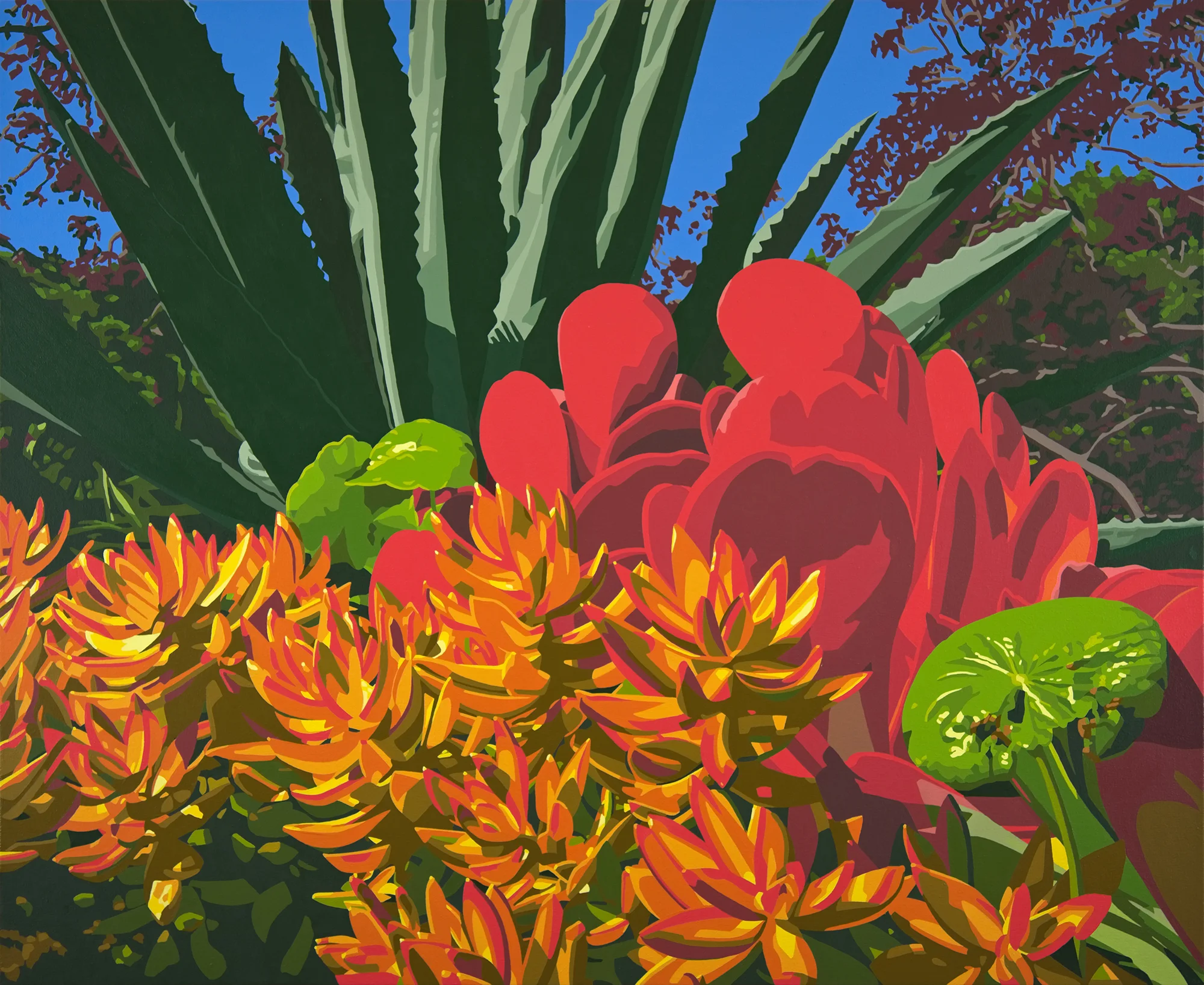 Downtown Succulents // 44"x36" // oil on canvas