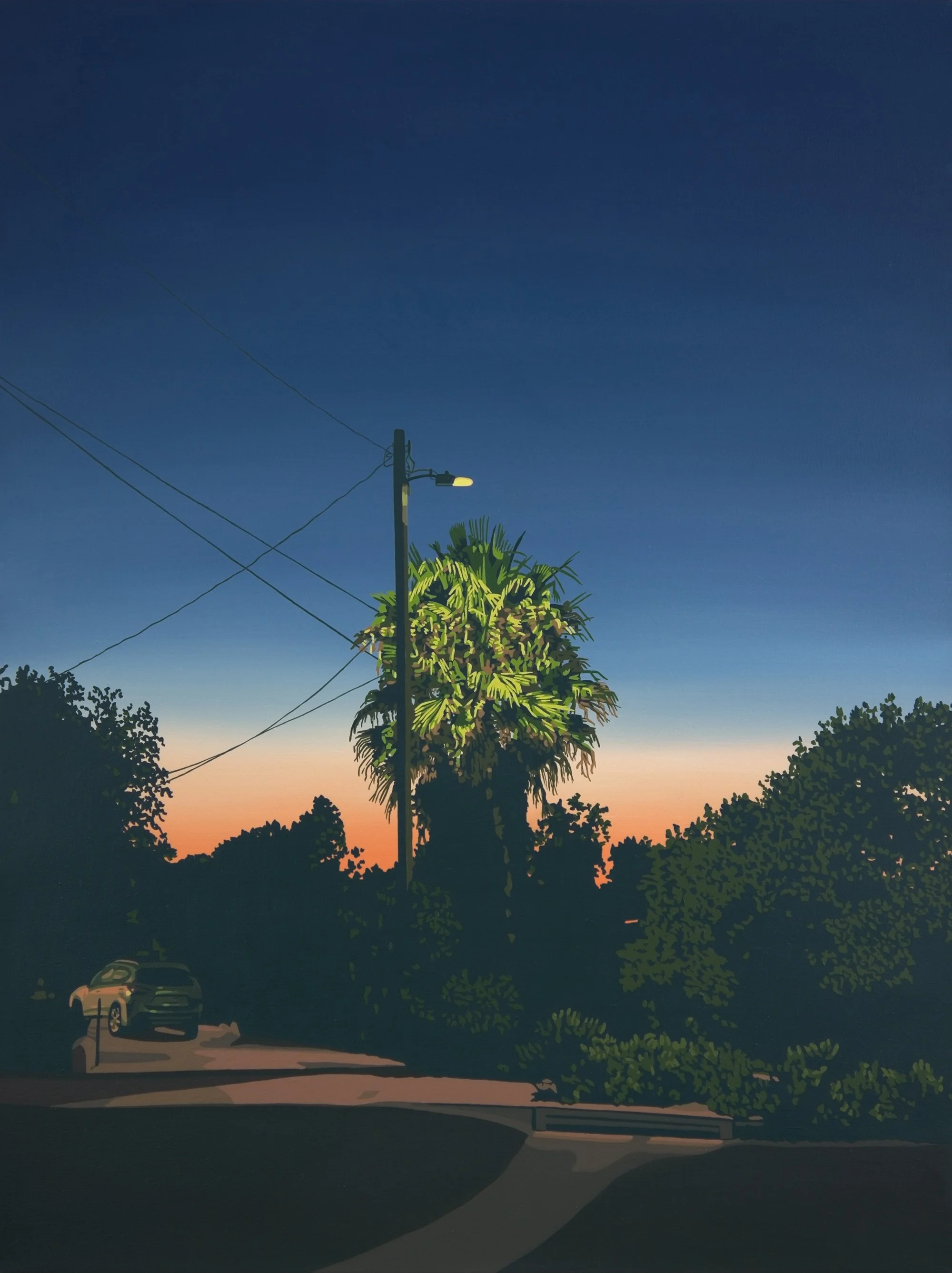 Night Light on Danforth // 44"x33" // oil on canvas