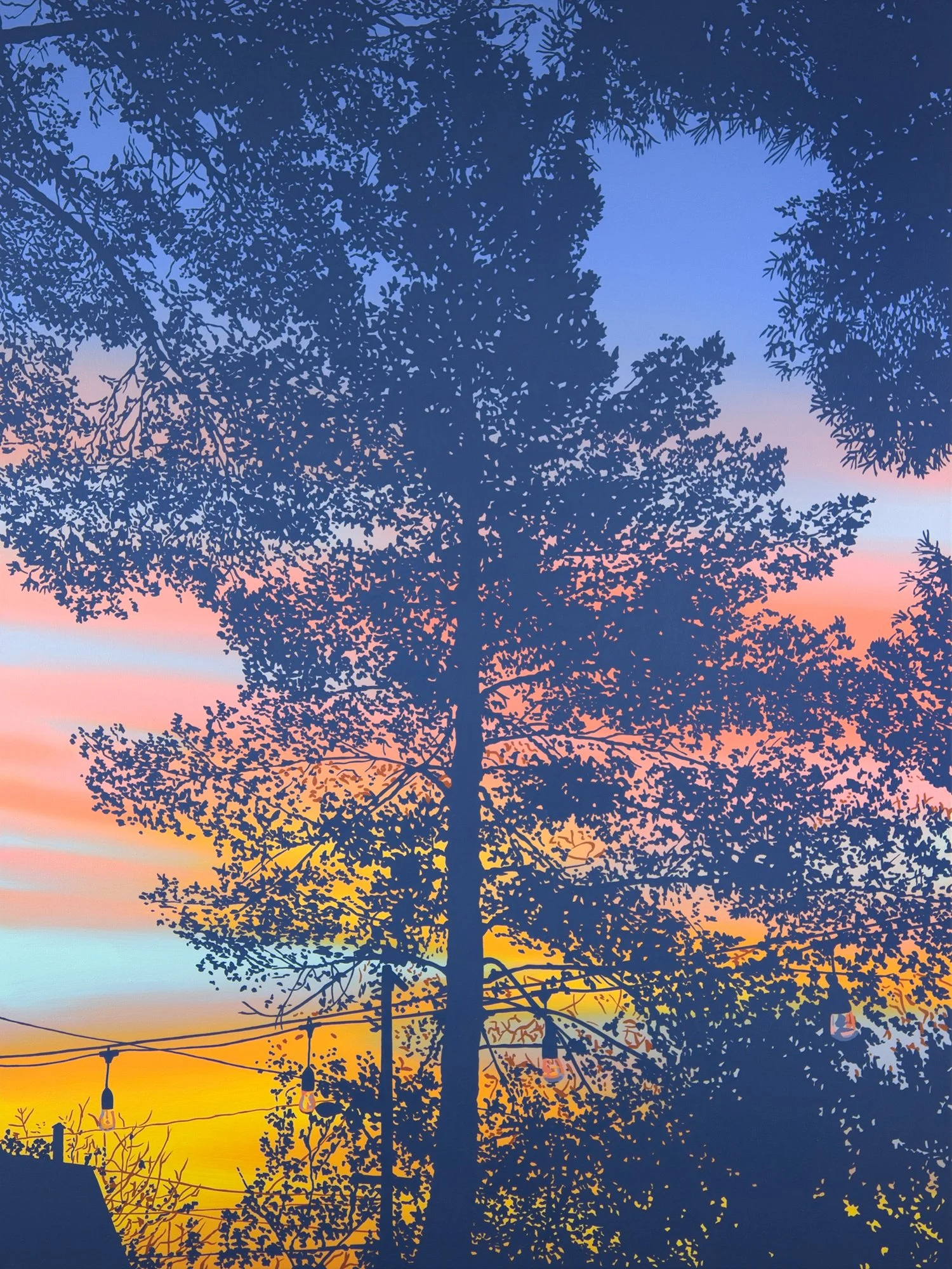 Old Pine Sunset // 44"x33" // oil on canvas